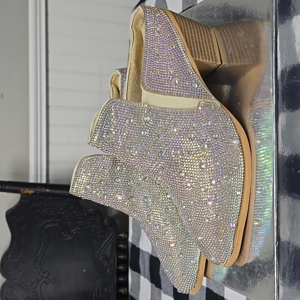 Bling bootie mule size 9